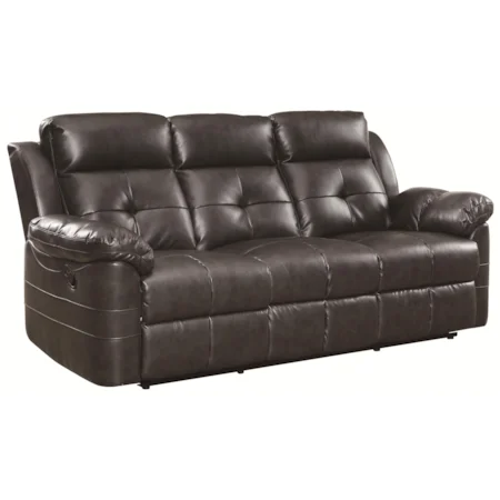 Contemporary, Reclining Motion Sofa with Headrests
