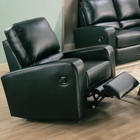 Contemporary Leather Rocker Recliner