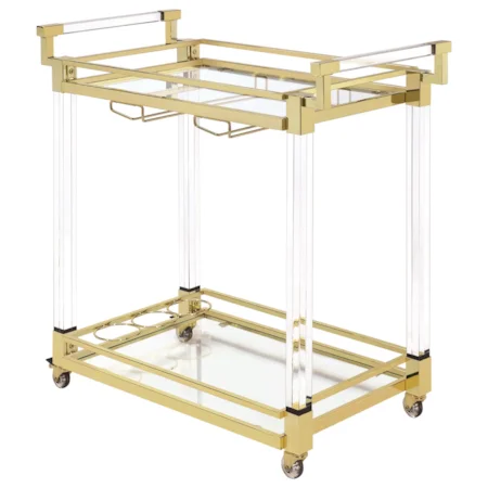 Modern Acrylic Serving Cart