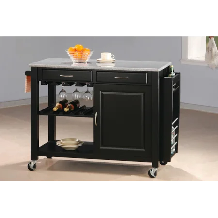 Kitchen Cart with Granite Top