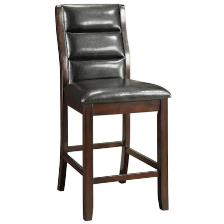 Upholstered Leatherette Counter Height Chair