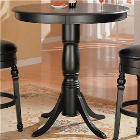 Classic Round Bar Table with Pedstal Base