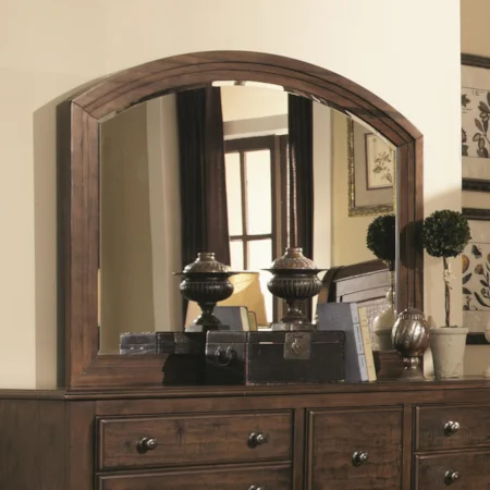 Casual Framed Mirror with Rounded Edge