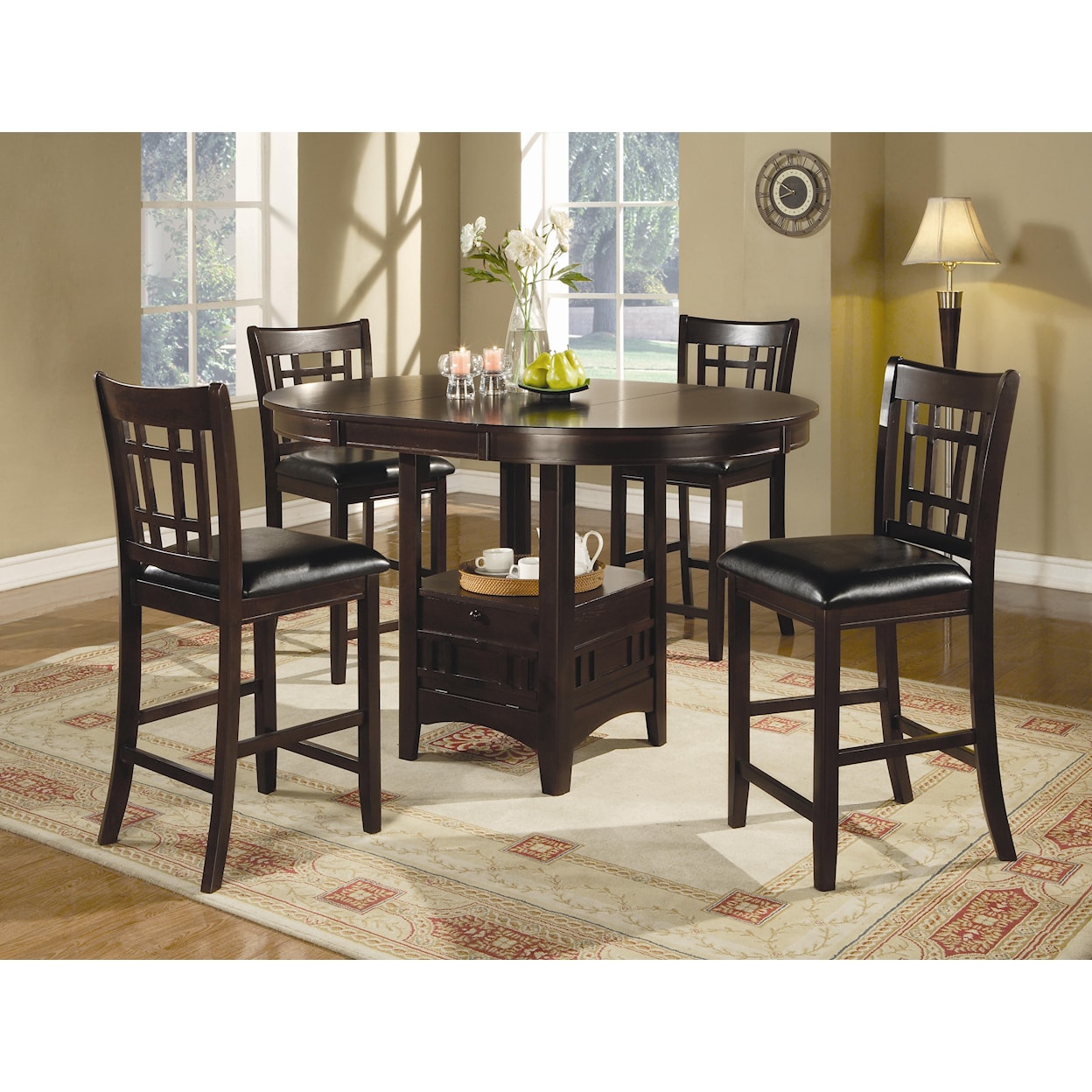 Coaster Lavon 5 Piece Counter Table and Chair Set