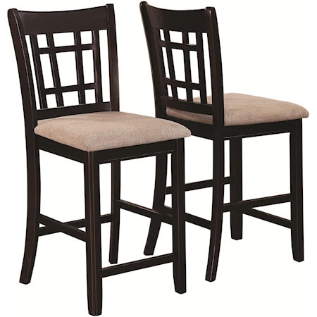 LEVIN TWO TONE BROWN PUB CHAIRS |