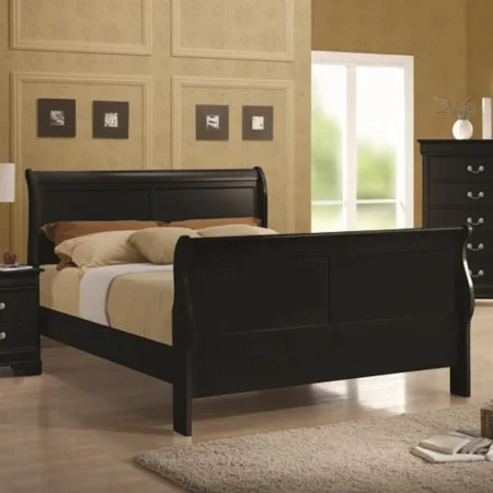 Queen Sleigh Panel Bed