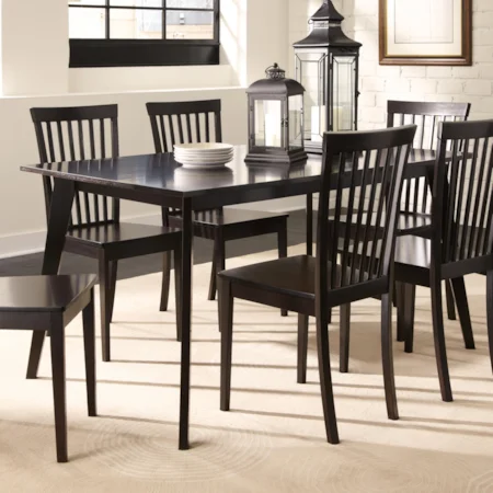 Rectangular Dining Table with Angled Legs