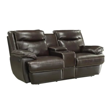 Casual Power Reclining Loveseat with Storage and USB Charging Ports