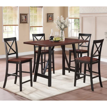 5 Piece Counter Height Table and Chair Set