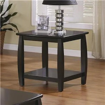 End Table with Bottom Shelf