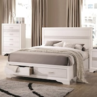 California King Storage Bed with 2 Dovetail Drawers