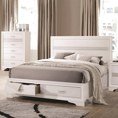 Queen Storage Bed with 2 Dovetail Drawers