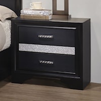 2 Drawer Night Stand with Hidden Jewelry Tray