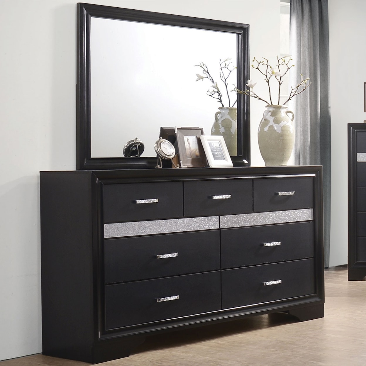 Coaster Miranda 7 Drawer Dresser and Mirror