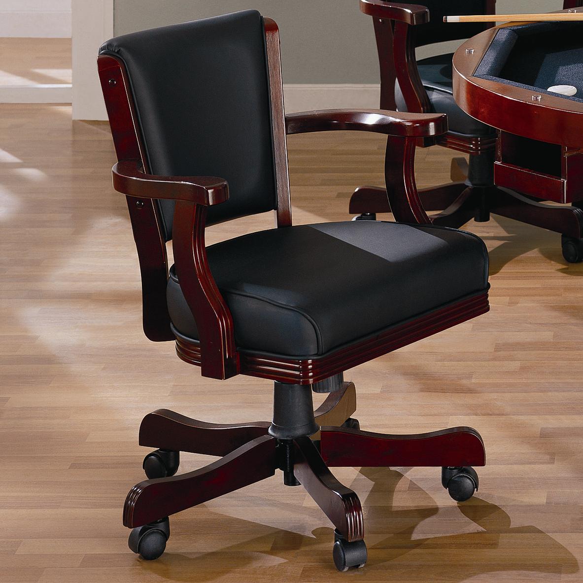 Swivel Dining Chairs With Casters : Cramco Buff Polyurethane Swivel