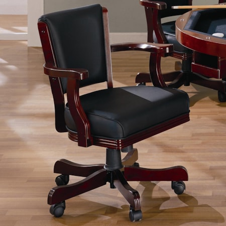Swivel Dining Chairs With Casters : Cramco Buff Polyurethane Swivel