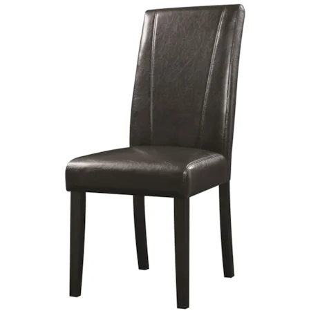 Parsons Black Leatherette Side Chair