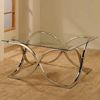 Coffee Table with Tempered Glass Top