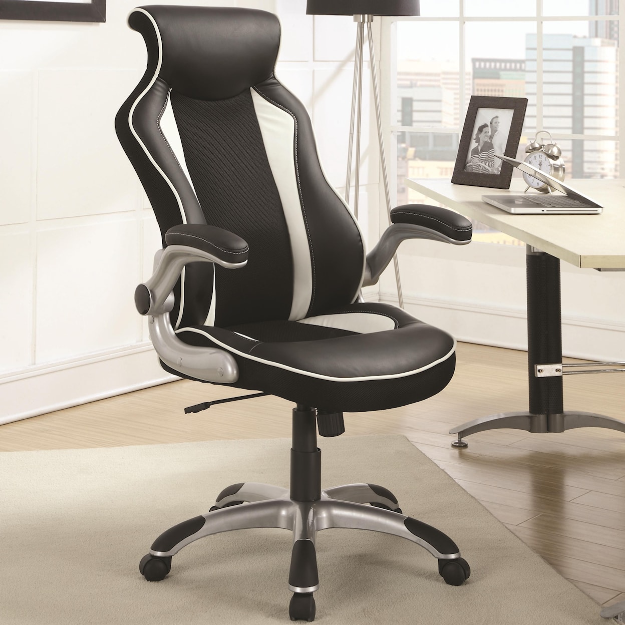 Coaster Office Chairs BLACK & WHITE OFFICE CHAIR |