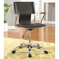 Contemporary Adjustable Height Black Task Chair