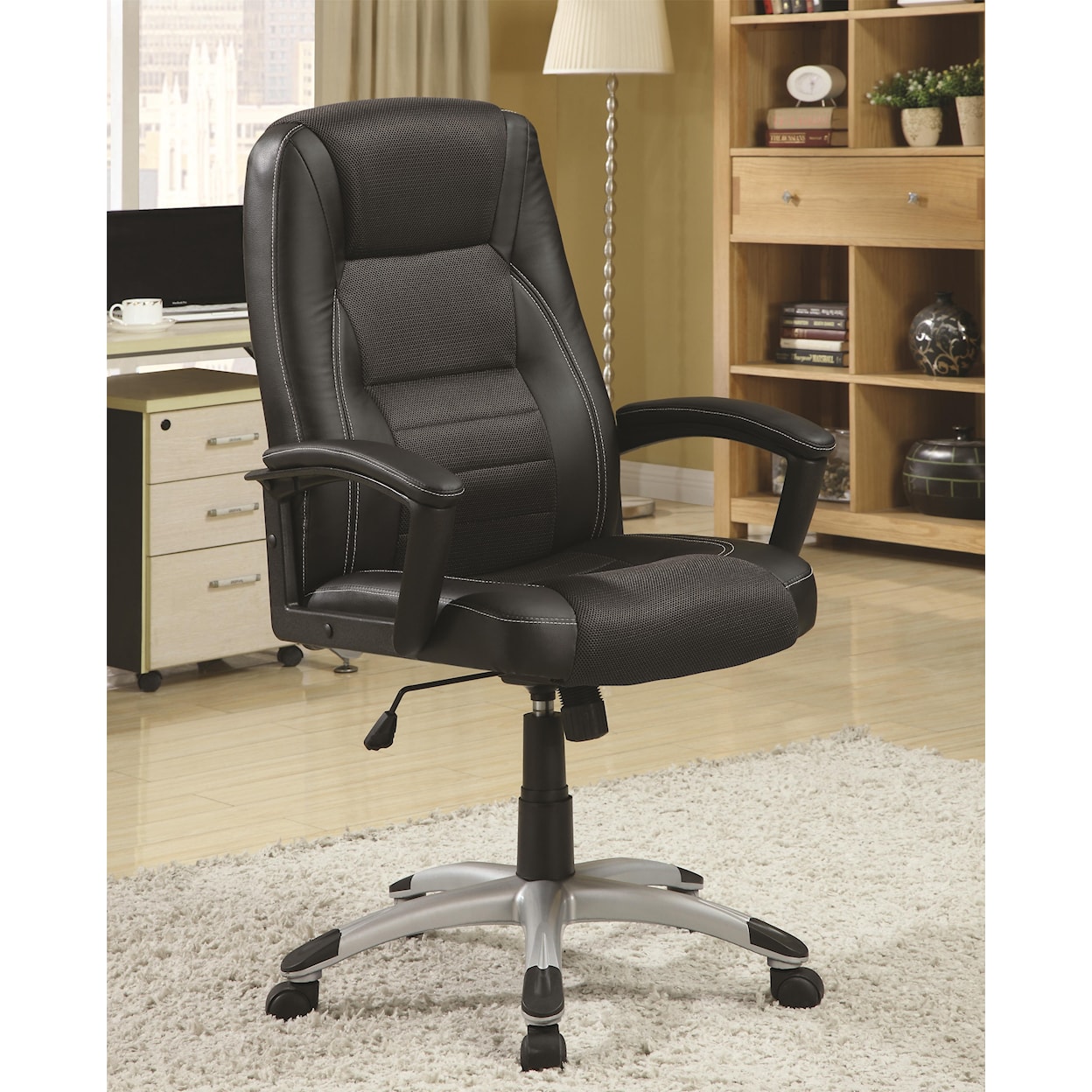 Coaster Office Chairs DENA BLACK AND GREY OFFICE CHAIR |