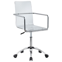 Acrylic Office Chair with Steel Base