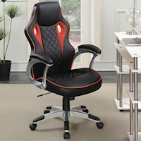 Computer Chair with Red Accents