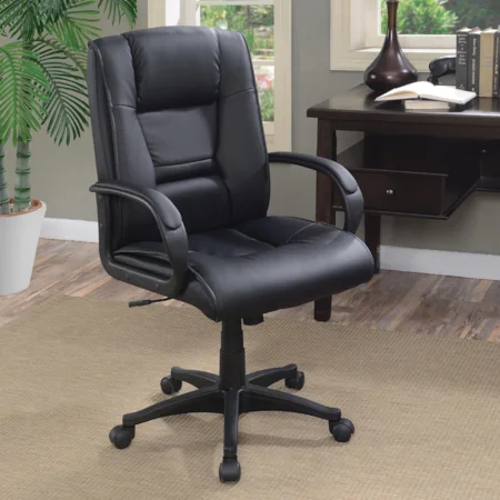 Black Leatherette Office Chair