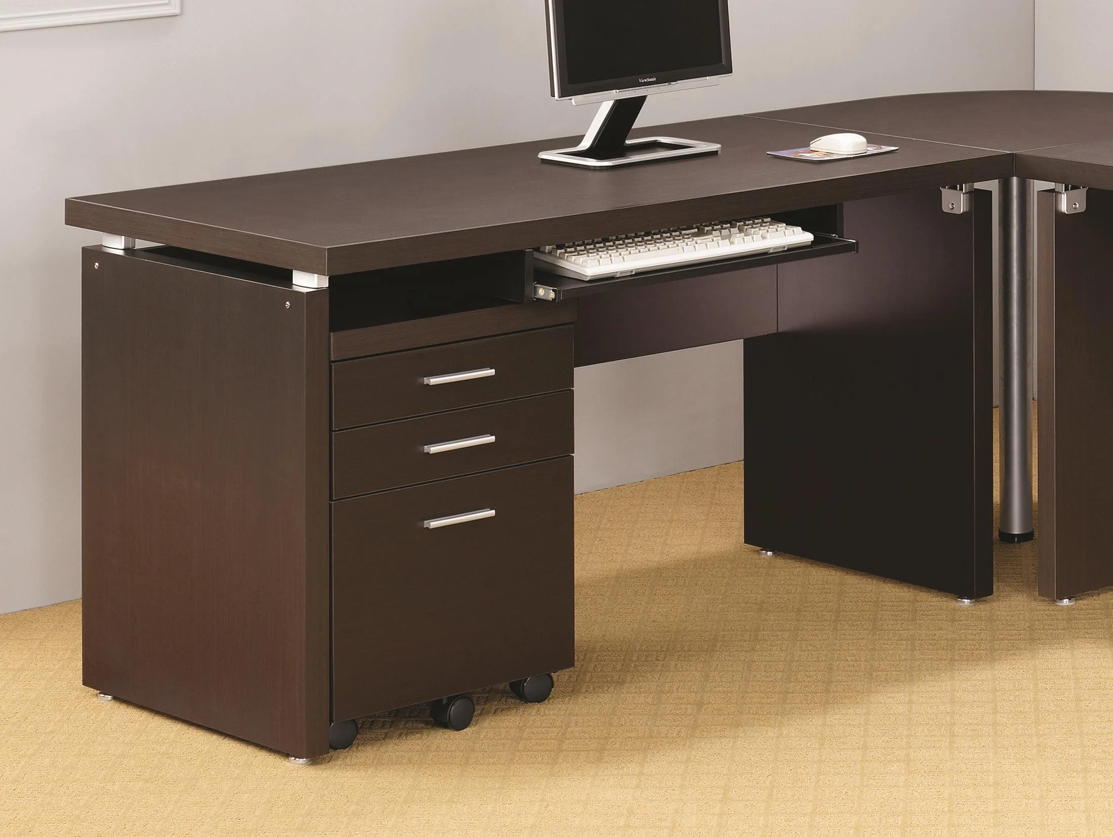 Coaster 1.0 Skylar 800891 Computer Desk with Drop Down Drawer | Del Sol ...