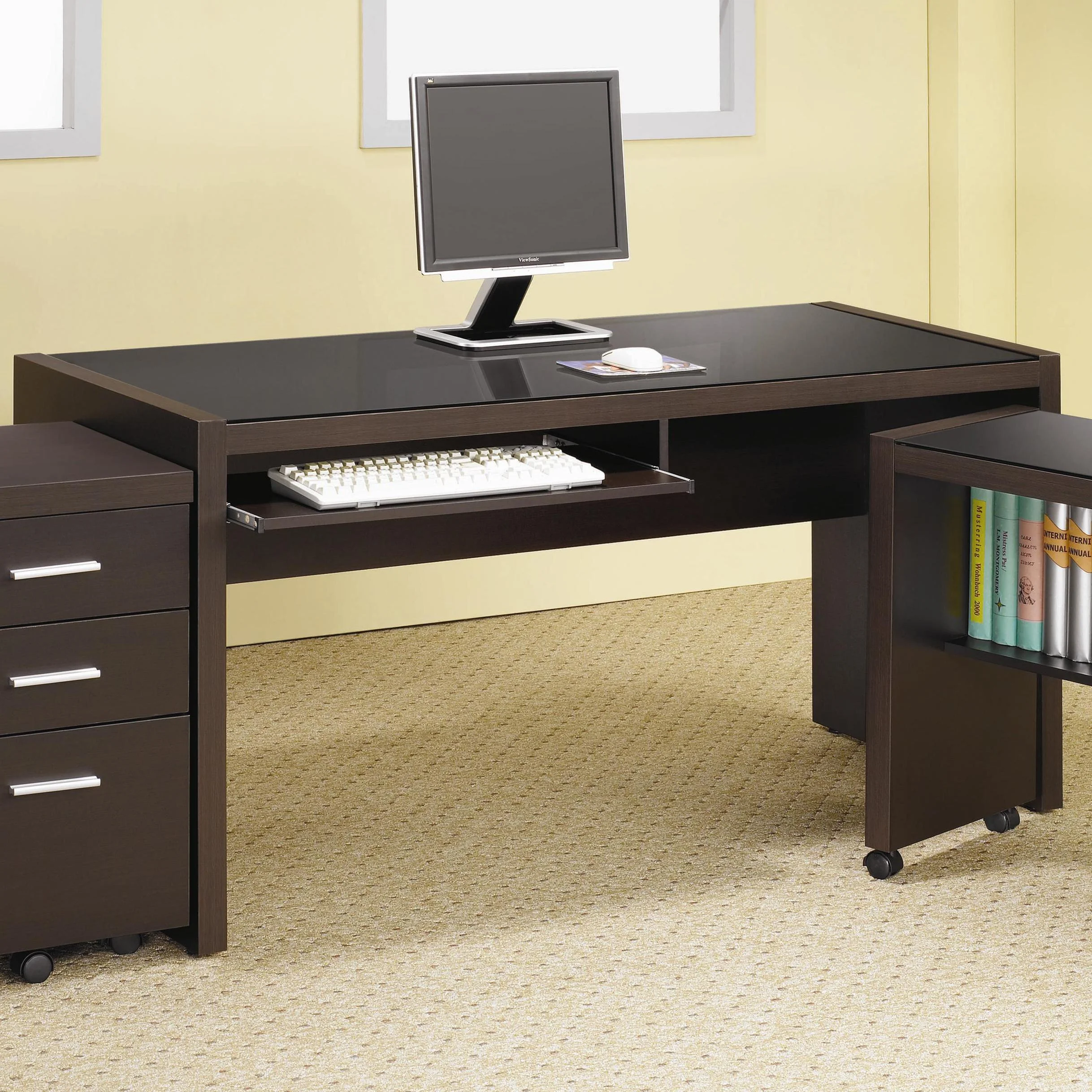 Coaster Skylar 050380092 Computer Desk with Keyboard Drawer | Sam ...