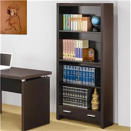 4 Shelf Bookcase with Storage Drawer