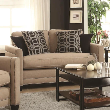 Loveseat with Transitional Style