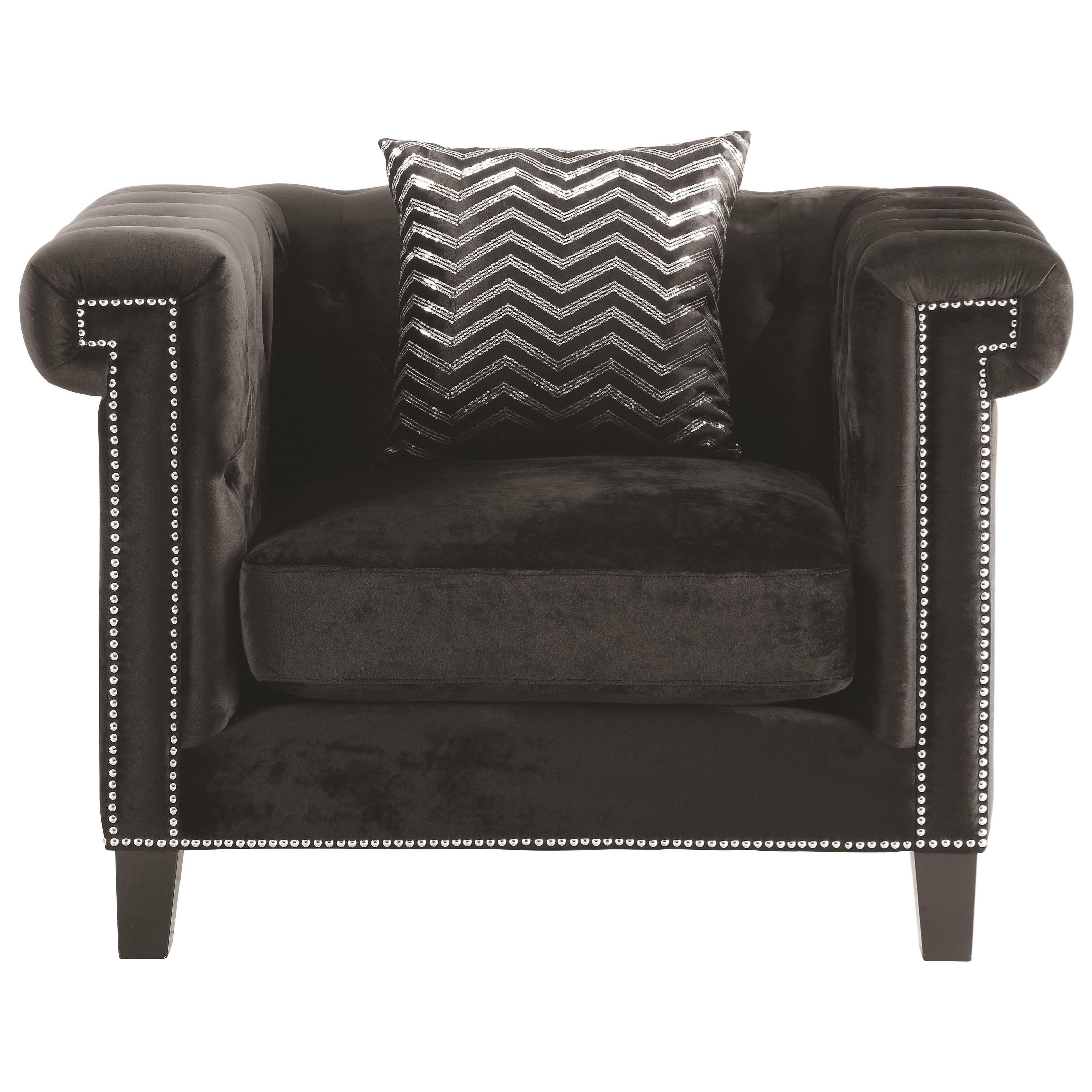 Black crushed velvet chair store