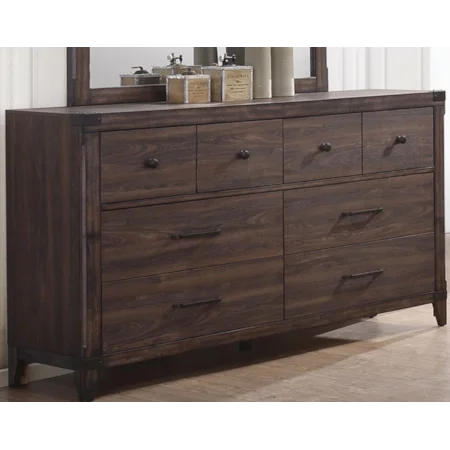 6 Drawer Dresser With Felt Lined Top Drawers