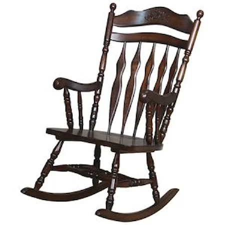 Traditional Country Wood Rocker