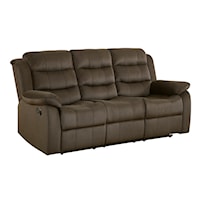 Casual Motion Sofa with Pillow Arms