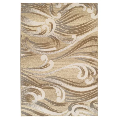 5'3" x 7'8" Natural Scrolls Rug