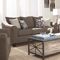 Grey Sofa with Flared Arms