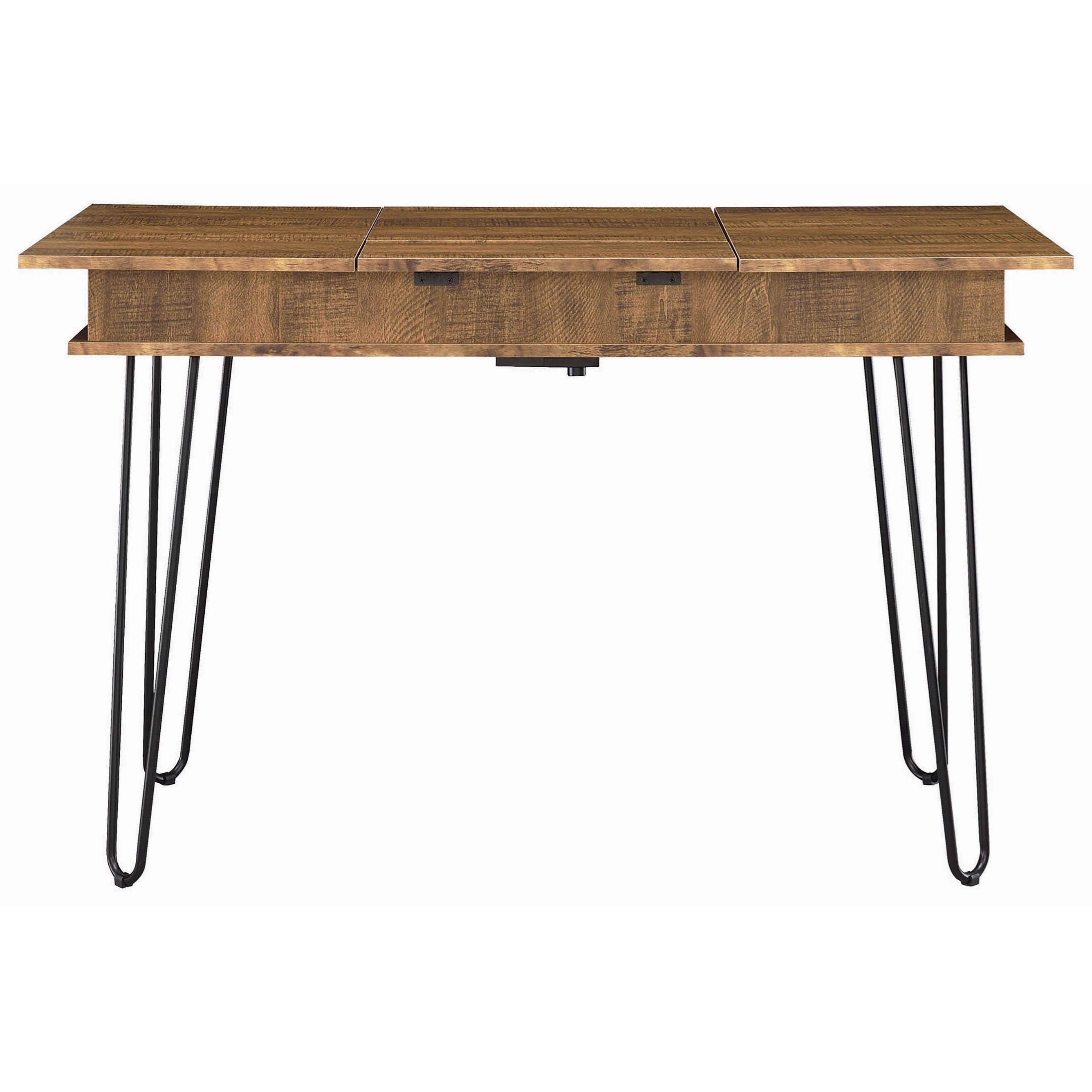 Coaster Sheeran 802011 Industrial Table Desk with Hairpin Legs and AC / USB Outlets Value City
