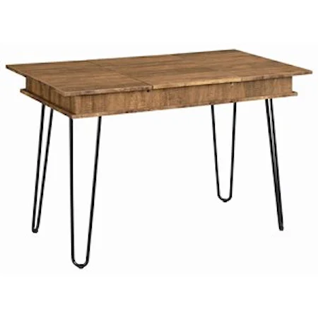 Industrial Table Desk with Hairpin Legs and AC / USB Outlets