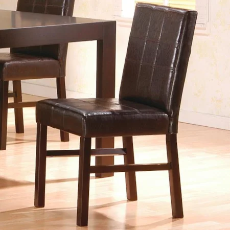 Faux Leather Parson Side Chair