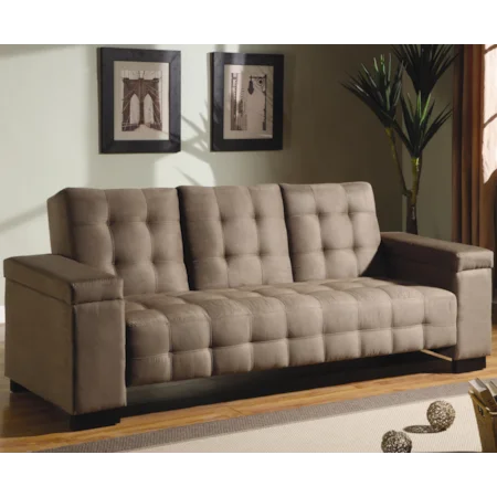 Convertible Sofa Bed with Drop Down Console and Storage