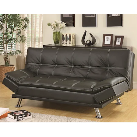 Contemporary Styled Futon Sleeper Sofa Bed