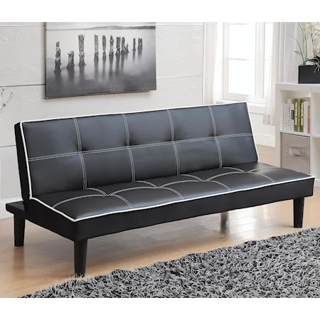 Leatherette Sofa Bed Piping