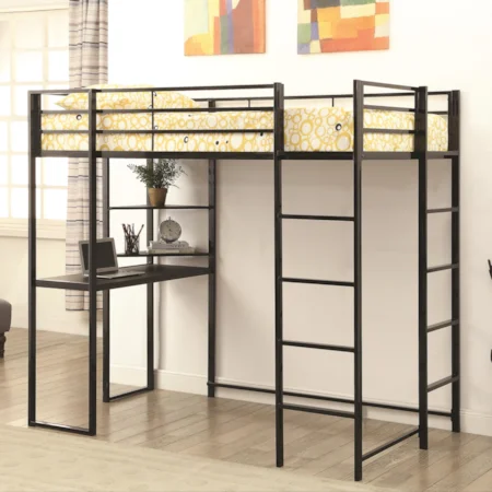 Metal Twin Workstation Bed