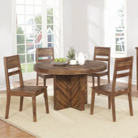 5 Piece Round Table and Chair Set