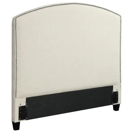 Upholstered King Bed with Nailhead Trim
