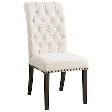 Upholstered Dining Side Chair with Diamond Tufting
