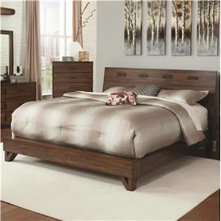 Rustic Queen Bed with Contemporary Design