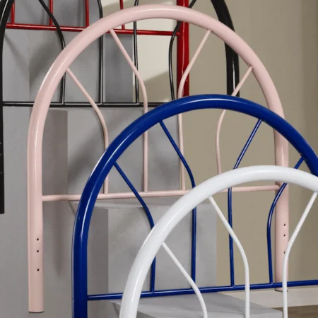 Twin Pink Metal Headboard